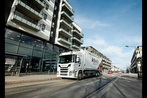 A Scania battery electric truck undergoing testing in Oslo, Norway in cooperation with ASKO in 2020 (credit: Scania/Daniel Hovdahl)